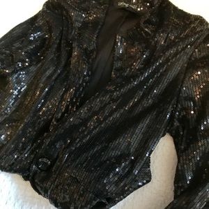 Black Sequin Blazer